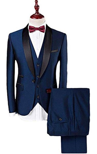 men's 3 pieces mens suit slim fit tuxrdos blazer one button lapel suits for wedding (blazer+vest+pants) & blazers, White;black
men's 3 pieces mens suit slim fit tuxrdos blazer one button lapel suits for wedding (blazer+vest+pants) & blazers, White;black