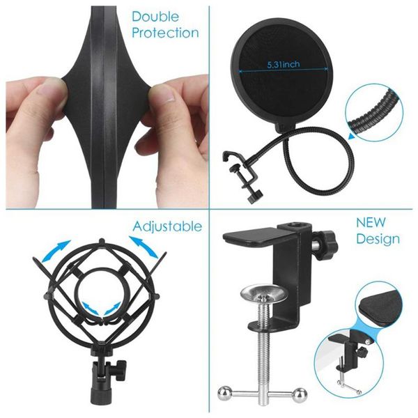 microphone kit 192khz/24bit professional podcast condenser mic for pc karaoke studio recording with sound card microphones
microphone kit 192khz/24bit professional podcast condenser mic for pc karaoke studio recording with sound card microphones