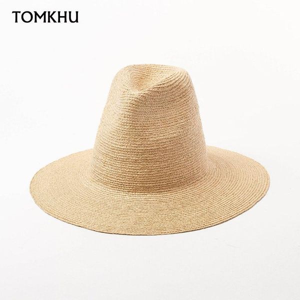 wide brim hats european american summer custom fine straw raffia handmade jazz hat women outdoor travel sunshade beach chapeu, Blue;gray
wide brim hats european american summer custom fine straw raffia handmade jazz hat women outdoor travel sunshade beach chapeu, Blue;gray