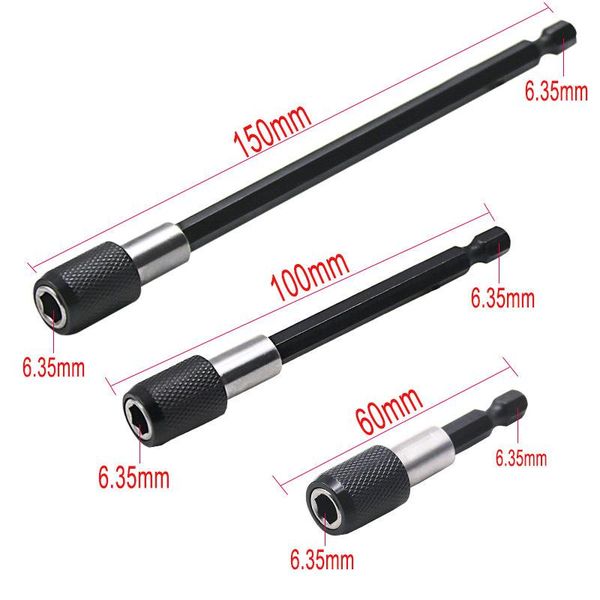 professiona electric drills 3pc 60/100/150mm drill connecting rod set hex electronics screwdriver holder extension connect for power tool
professiona electric drills 3pc 60/100/150mm drill connecting rod set hex electronics screwdriver holder extension connect for power tool