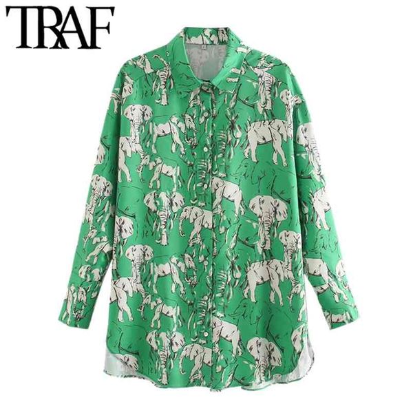 women fashion animal print loose blouses vintage lapel collar long sleeve female shirts blusas chic 210507, White
women fashion animal print loose blouses vintage lapel collar long sleeve female shirts blusas chic 210507, White