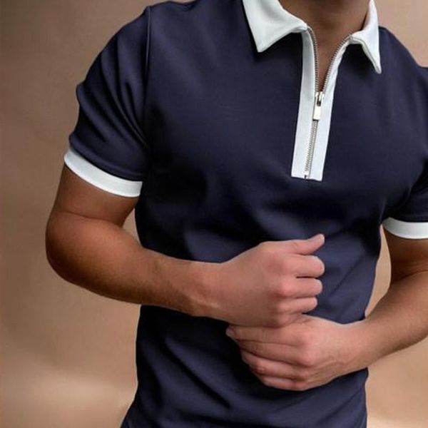 men's polos summer fashion shirt solid color casual zipper design short sleeve loose t-shirt m-3xl men clothing, White;black
men's polos summer fashion shirt solid color casual zipper design short sleeve loose t-shirt m-3xl men clothing, White;black