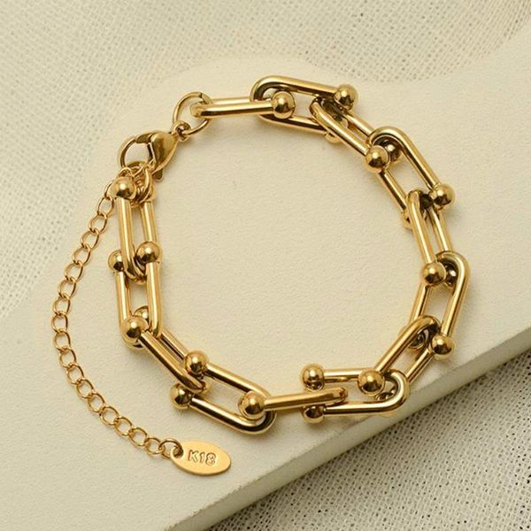 stainless steel u-shaped handmade chain bracelet for women charm bracelets fashion jewelry girls gift wholesale, Golden;silver
stainless steel u-shaped handmade chain bracelet for women charm bracelets fashion jewelry girls gift wholesale, Golden;silver
