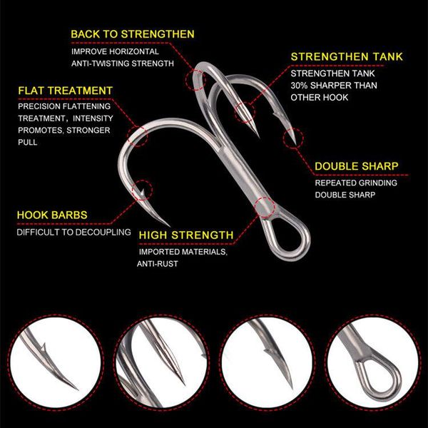 20/pack super sharp treble hook 2/4/6/8/10# high carbon steel strengthen jig hooks anchor grasp fishhook saltwater freshwater fishing
20/pack super sharp treble hook 2/4/6/8/10# high carbon steel strengthen jig hooks anchor grasp fishhook saltwater freshwater fishing