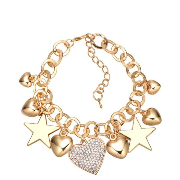 link, chain key lock love heart bracelet with rhinestone fashion jewelry women accessories, Black
link, chain key lock love heart bracelet with rhinestone fashion jewelry women accessories, Black