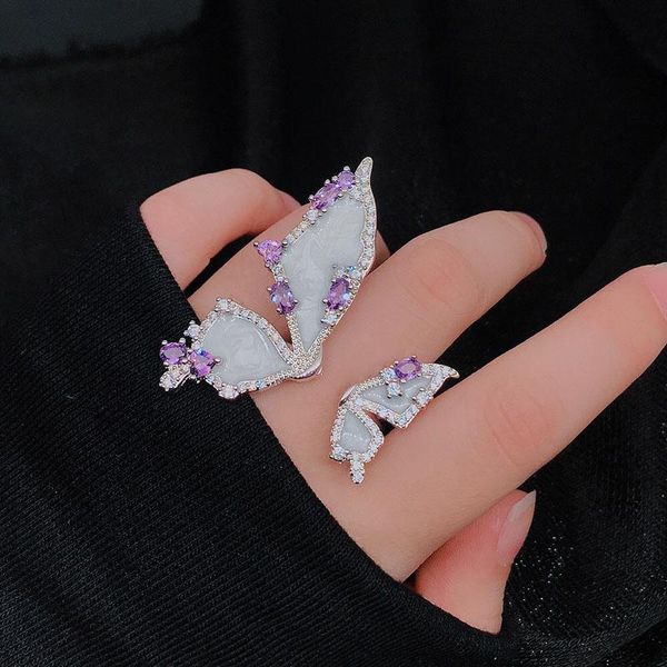 wedding rings 925 silver butterfly open oversize inlay white shell zircon creative jewelry women's engagement gifts, Slivery;golden
wedding rings 925 silver butterfly open oversize inlay white shell zircon creative jewelry women's engagement gifts, Slivery;golden
