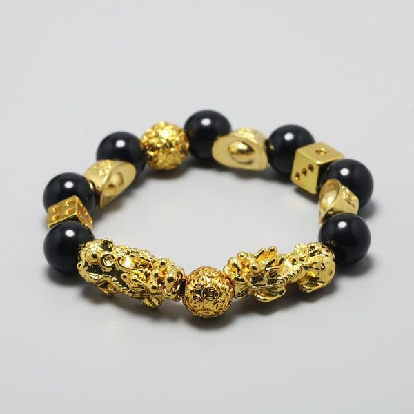 charm bracelets alluvial gold color ingot dice pixiu bracelet for men and women natural stone beaded blessing money coming, Golden;silver
charm bracelets alluvial gold color ingot dice pixiu bracelet for men and women natural stone beaded blessing money coming, Golden;silver