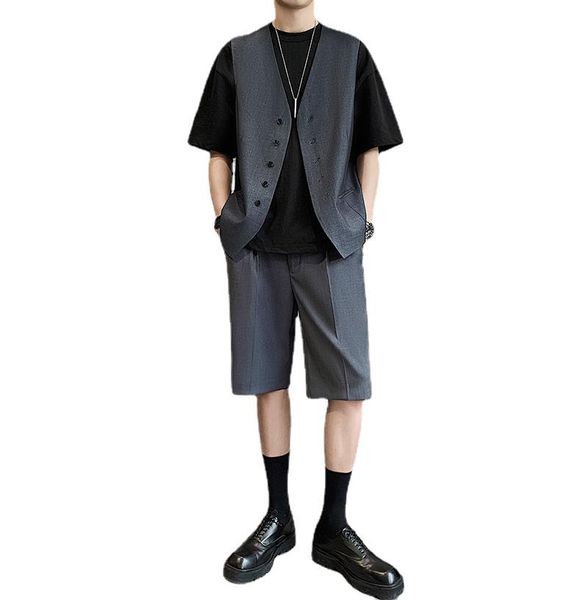 men's vests men loose casual sleeveless blazer suit vest male women streetwear fashion vintage hip hop dress waistcoat man, Black;white
men's vests men loose casual sleeveless blazer suit vest male women streetwear fashion vintage hip hop dress waistcoat man, Black;white