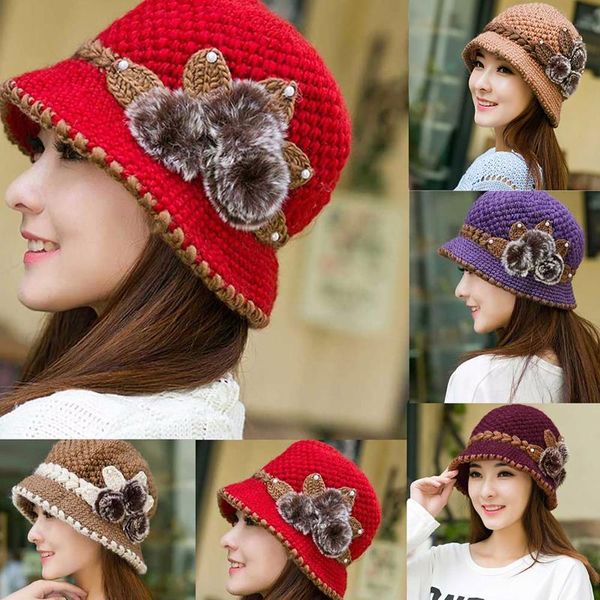 berets coral fleece winter hat beanies women's warm crochet breathable wool knitted fashion women flowers decorated ears caps, Blue;gray
berets coral fleece winter hat beanies women's warm crochet breathable wool knitted fashion women flowers decorated ears caps, Blue;gray