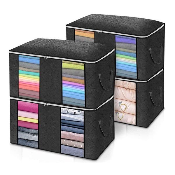 storage bags 4pcs/set 90l foldable clothes quilt blanket sweater organizer box sorting pouches sets for home
storage bags 4pcs/set 90l foldable clothes quilt blanket sweater organizer box sorting pouches sets for home