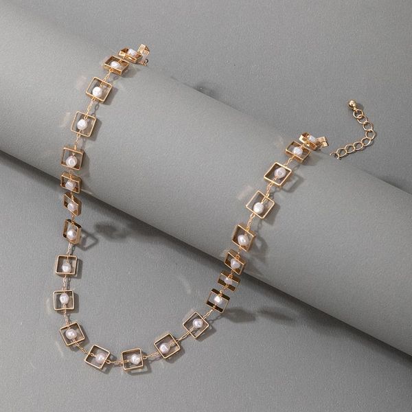 chokers tocona elegant hollow geometric pearl choker necklace for women gold color alloy metal short wedding jewelry 17806, Golden;silver
chokers tocona elegant hollow geometric pearl choker necklace for women gold color alloy metal short wedding jewelry 17806, Golden;silver