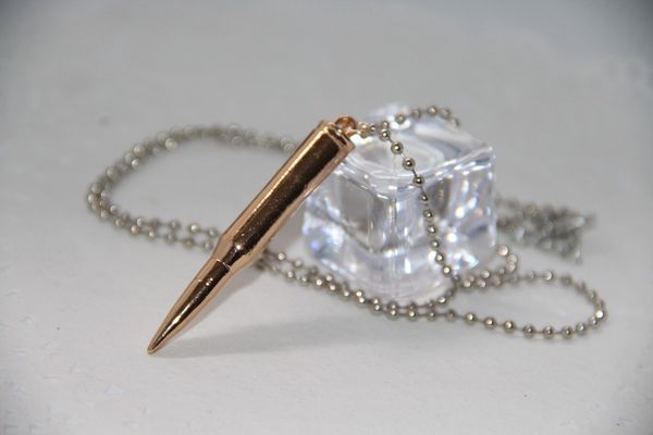 10PC Fashion Jewelry Gold Charm Bullet Necklace For Men