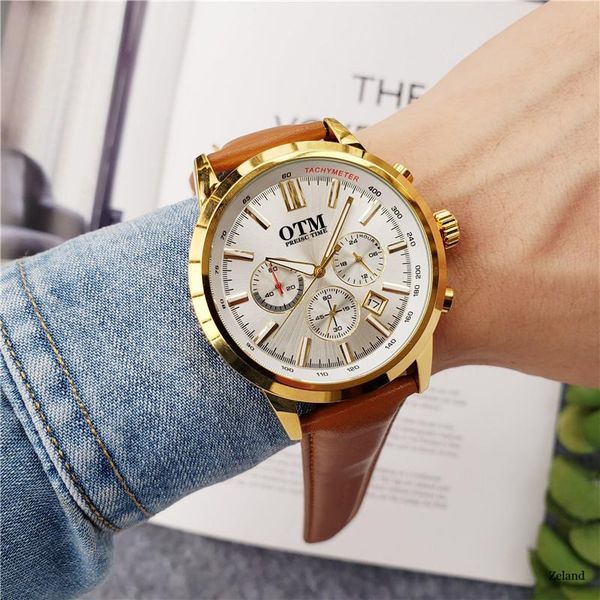 wristwatches otm fashion classic business full-function running second quartz belt men's watch 2021, Slivery;brown
wristwatches otm fashion classic business full-function running second quartz belt men's watch 2021, Slivery;brown