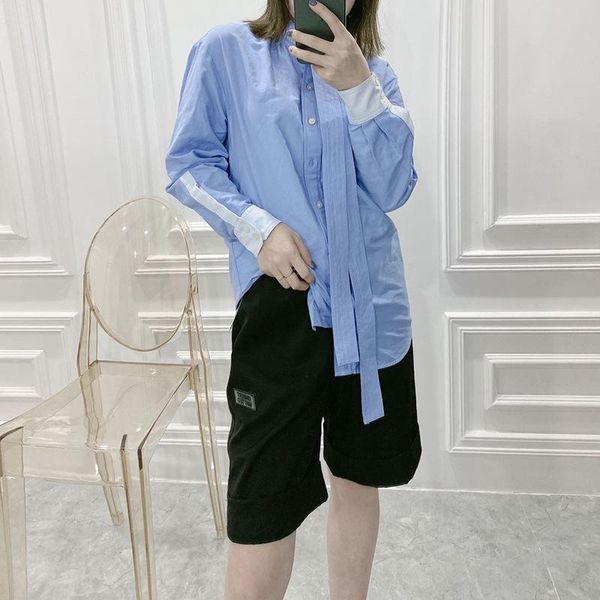 women's blouses & shirts women lace-up shirt long sleeve color patchowork female casual loose office lady blouse with buttons early au, White
women's blouses & shirts women lace-up shirt long sleeve color patchowork female casual loose office lady blouse with buttons early au, White