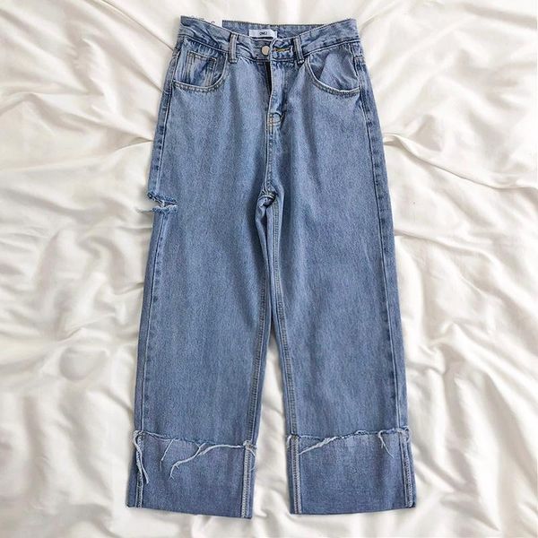 women's pants & capris korean style streetwear wide leg female vintage ripped jeans women trousers harajuku high waist loose denim, Black;white
women's pants & capris korean style streetwear wide leg female vintage ripped jeans women trousers harajuku high waist loose denim, Black;white