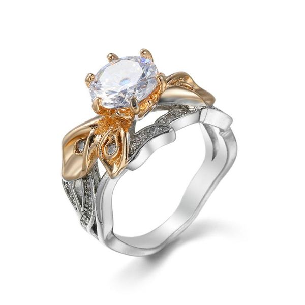 wedding rings trendy cubic zirconia engagement design for women double color gold plating elegant female bridal jewelry, Slivery;golden
wedding rings trendy cubic zirconia engagement design for women double color gold plating elegant female bridal jewelry, Slivery;golden
