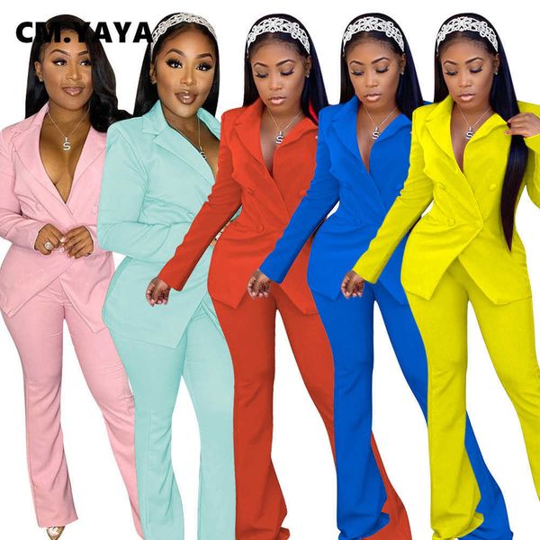 cm.yaya autumn solid office women's set notched neck blazers flare bellbottom pants tracksuit two piece fitness outfits 210930, White
cm.yaya autumn solid office women's set notched neck blazers flare bellbottom pants tracksuit two piece fitness outfits 210930, White