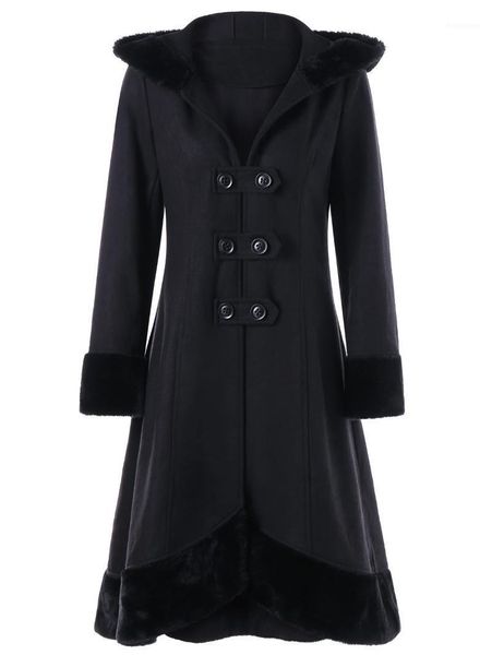 women's wool & blends 2021 christmas double-row big fur collar coat back with hooded woolen cloth fall clothes for women, Black
women's wool & blends 2021 christmas double-row big fur collar coat back with hooded woolen cloth fall clothes for women, Black