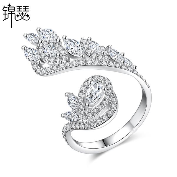 925 sterling silverboutique zirconium diamond ring yuguo creative fashion copper set zircon opening personalized petal gift, Golden;silver
925 sterling silverboutique zirconium diamond ring yuguo creative fashion copper set zircon opening personalized petal gift, Golden;silver