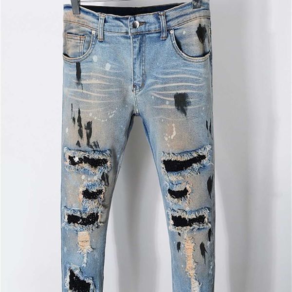 style fashion mens straight slim fit biker jeans pants distred skinny ripped destroyed denim washed hiphop trousers 2216, Blue
style fashion mens straight slim fit biker jeans pants distred skinny ripped destroyed denim washed hiphop trousers 2216, Blue
