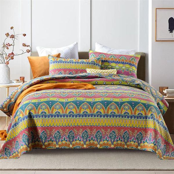 bedspreads on bed quilt set 3pcs cotton blanket for double pillow shams bohemia queen size quilted summer coverlet comforters & sets
bedspreads on bed quilt set 3pcs cotton blanket for double pillow shams bohemia queen size quilted summer coverlet comforters & sets