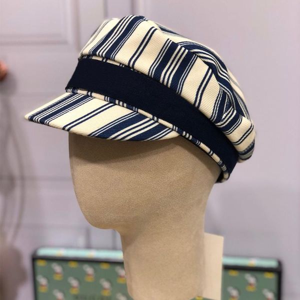 berets style striped beret fashion letter embroidery women hat european and american elegant retro navy sunhat bl0011, Blue;gray
berets style striped beret fashion letter embroidery women hat european and american elegant retro navy sunhat bl0011, Blue;gray