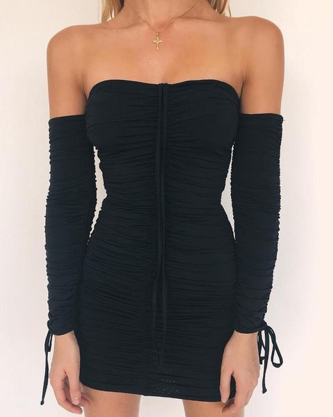 casual dresses spring summer bandage dress 2021 off shoulder long sleeve women slim elastic bodycon party deliver fast, Black;gray
casual dresses spring summer bandage dress 2021 off shoulder long sleeve women slim elastic bodycon party deliver fast, Black;gray