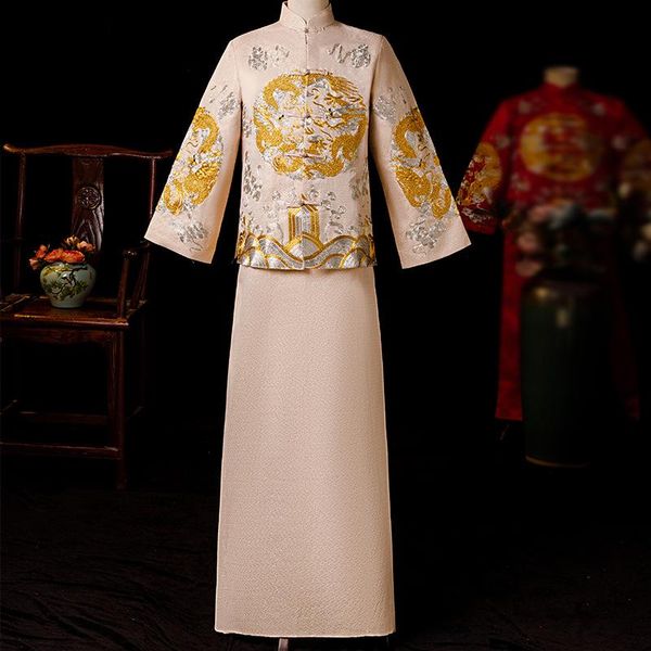 oriental men traditional vintage groom cheongsam male hanfu satin qipao embroidery dragon costume vestido ethnic clothing, Red
oriental men traditional vintage groom cheongsam male hanfu satin qipao embroidery dragon costume vestido ethnic clothing, Red