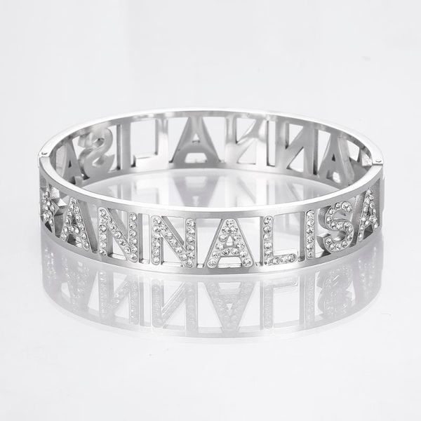 bangle ins women's stainless steel bangles femme wthie crystal annalisa letter fashion hollow for valentine's day wedding jewelry, Black
bangle ins women's stainless steel bangles femme wthie crystal annalisa letter fashion hollow for valentine's day wedding jewelry, Black