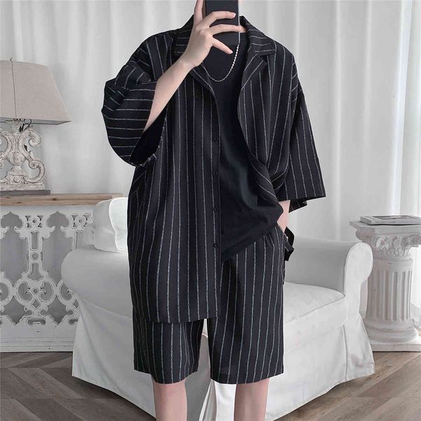 men's jackets korean style set suit jacket and shorts solid thin short sleeve single pocket knee-length summer oversized clothing man w, Black;brown
men's jackets korean style set suit jacket and shorts solid thin short sleeve single pocket knee-length summer oversized clothing man w, Black;brown
