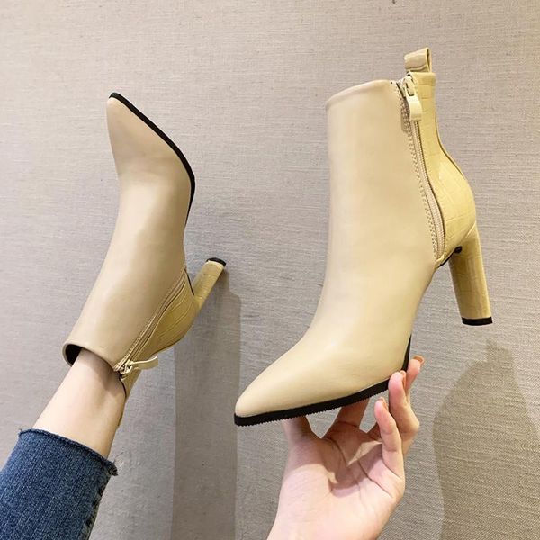 boots solid black ankle autumn square mid heels female round toe pu leather ladies casual slip on women shoes woman
boots solid black ankle autumn square mid heels female round toe pu leather ladies casual slip on women shoes woman