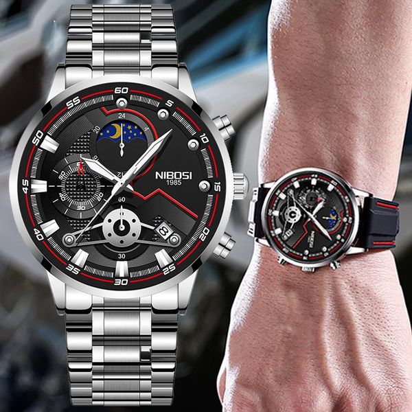 wristwatches nibosi 2021 fashion luminous wrist watch waterproof date clock sports men's quartz, Slivery;brown
wristwatches nibosi 2021 fashion luminous wrist watch waterproof date clock sports men's quartz, Slivery;brown