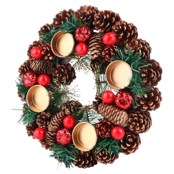christmas candle holder wreath decorative garland indoor adornment flowers & wreaths
christmas candle holder wreath decorative garland indoor adornment flowers & wreaths