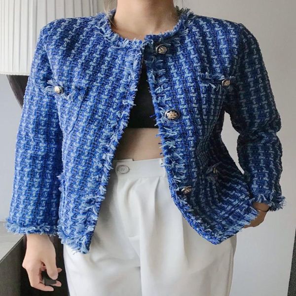 women's jackets french style vintage small fragrance tweed jacket women o-neck tassel blue top, Black;brown
women's jackets french style vintage small fragrance tweed jacket women o-neck tassel blue top, Black;brown