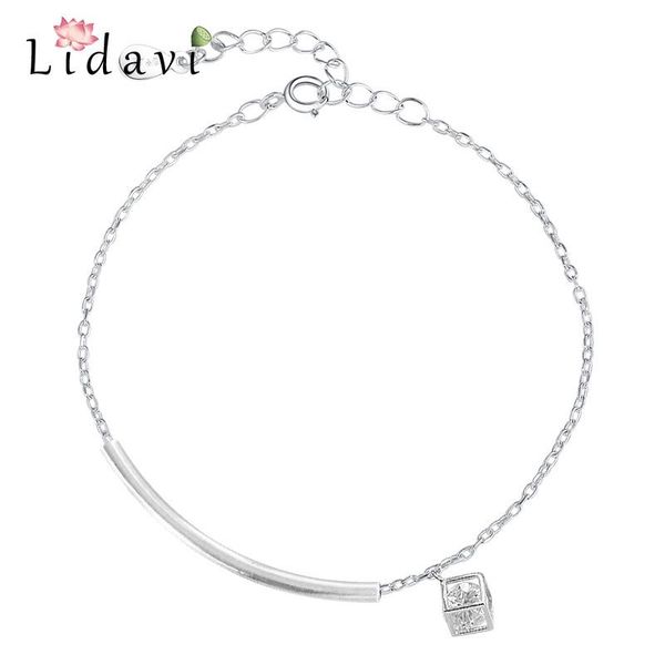 link, chain lidavi half moon bend solid geometry cube 925 sterling silver bracelet temperament accessories for women simple vbs4036, Black
link, chain lidavi half moon bend solid geometry cube 925 sterling silver bracelet temperament accessories for women simple vbs4036, Black