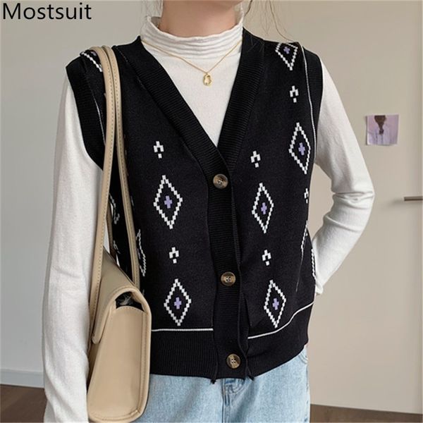 plaid knitted v-neck cardigan vest women sleeveless single-breasted vintage korean fashion ladies sweater femme 210513, Black;white
plaid knitted v-neck cardigan vest women sleeveless single-breasted vintage korean fashion ladies sweater femme 210513, Black;white