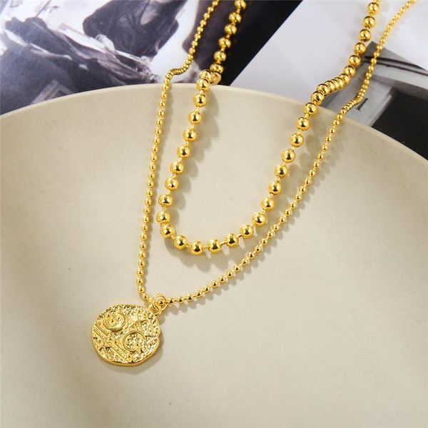 chains 2021 double layer star moon necklace women clavicle chain fine jewelry party wedding accessories, Silver 
chains 2021 double layer star moon necklace women clavicle chain fine jewelry party wedding accessories, Silver