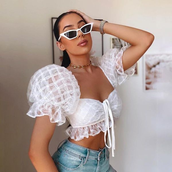 women's tanks & camis 2021 summer women lantern sleeve retro elegant tank t shirt french slim tee backless lace fairy crop top, White
women's tanks & camis 2021 summer women lantern sleeve retro elegant tank t shirt french slim tee backless lace fairy crop top, White