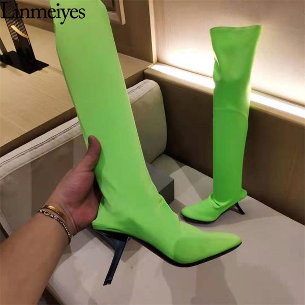 boots high heels over the knee women pointed toe satin stretch long stiletto party shoes thigh woman, Black
boots high heels over the knee women pointed toe satin stretch long stiletto party shoes thigh woman, Black
