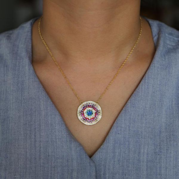 chokers gorgeous bohemia colorful cz jewelry fashion gold filled lady women round pendant long necklace crystal gifts, Golden;silver
chokers gorgeous bohemia colorful cz jewelry fashion gold filled lady women round pendant long necklace crystal gifts, Golden;silver