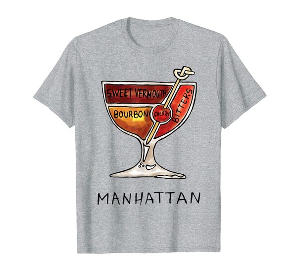 Manhattan Mixed Bourbon Drink Alcohol T-Shirt, Mainly pictures