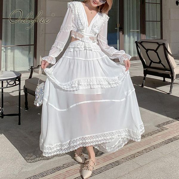 casual dresses ordi2021 summer women maxi party dress long sleeve white lace up backless ruffle tunic beach vocation, Black;gray
casual dresses ordi2021 summer women maxi party dress long sleeve white lace up backless ruffle tunic beach vocation, Black;gray