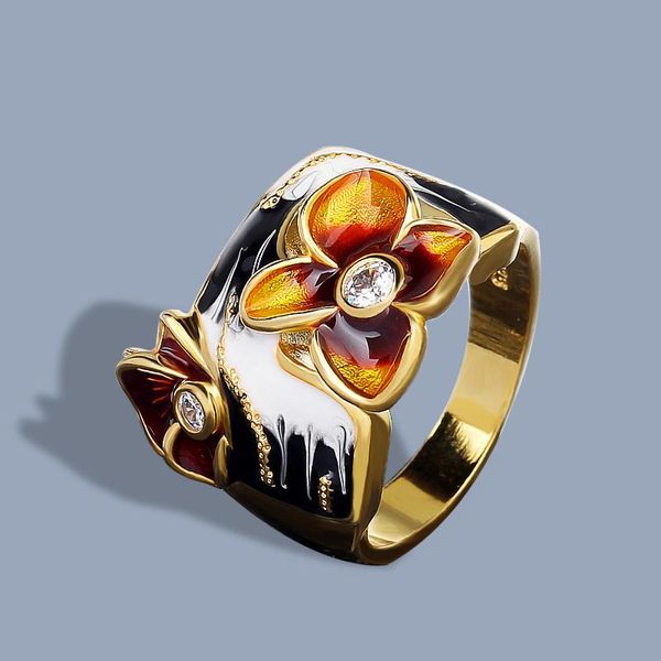 cluster rings 2021 style 925 silver women's ring handmade enamel jewelry inlaid flower zircon elegant party, Golden;silver
cluster rings 2021 style 925 silver women's ring handmade enamel jewelry inlaid flower zircon elegant party, Golden;silver