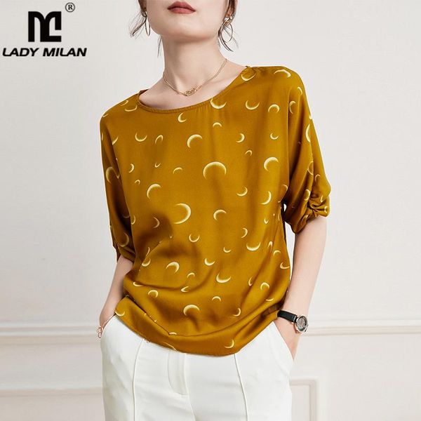 women's blouses & shirts 95% silk 5% spandex shirt o neck short ruched sleeves printed elegant pullover fashion blouse camisa, White
women's blouses & shirts 95% silk 5% spandex shirt o neck short ruched sleeves printed elegant pullover fashion blouse camisa, White