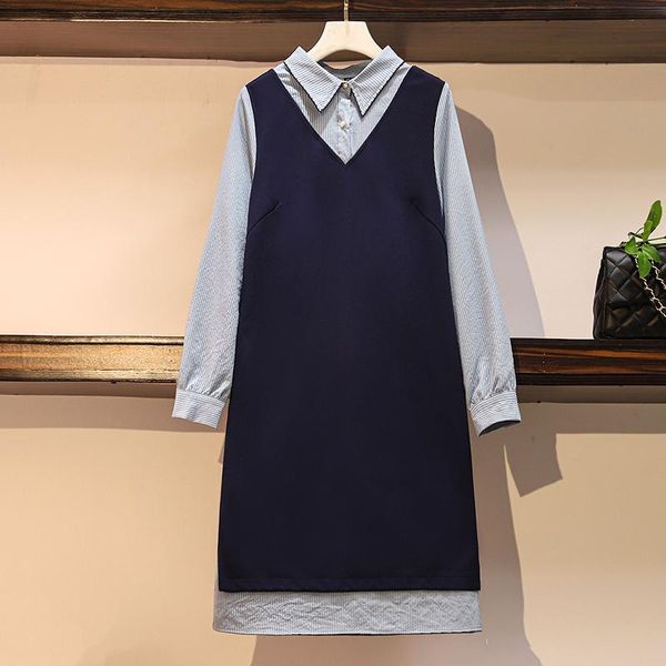 casual dresses ehqaxin autumn womens 2021 elegant sweet striped shirt stitching large size long-sleeved button dress for female l-4xl, Black;gray
casual dresses ehqaxin autumn womens 2021 elegant sweet striped shirt stitching large size long-sleeved button dress for female l-4xl, Black;gray
