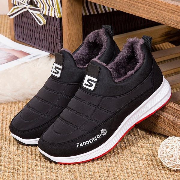 boots warm plush waterproof woman and men snow non slip platform ankle winter cotton padded shoes mother casual, Black
boots warm plush waterproof woman and men snow non slip platform ankle winter cotton padded shoes mother casual, Black
