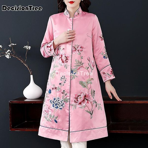 vintage floral embroidery qipao elegant women cheongsam mandarin collar robe satin chinese tang suit dress vestidos ethnic clothing, Red
vintage floral embroidery qipao elegant women cheongsam mandarin collar robe satin chinese tang suit dress vestidos ethnic clothing, Red