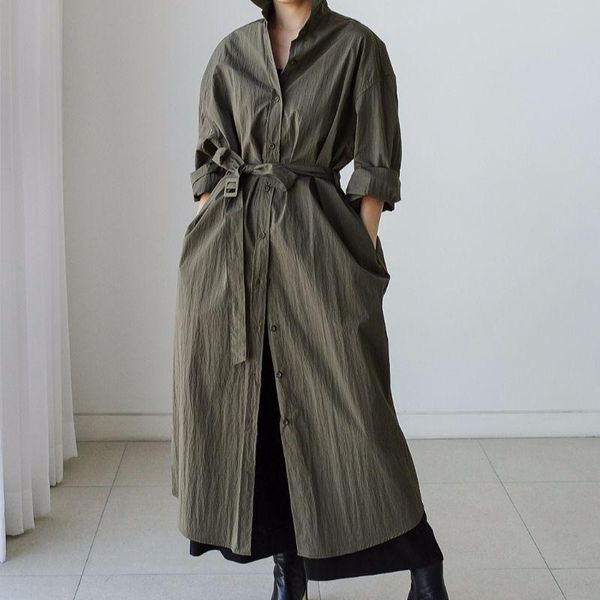 women's trench coats fashion luxury designer coat 2021 female autumn winter single-breasted with belt long outwear korean oversized rob, Tan;black
women's trench coats fashion luxury designer coat 2021 female autumn winter single-breasted with belt long outwear korean oversized rob, Tan;black