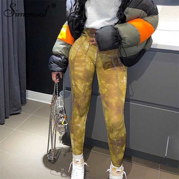 simenual tie dye print sporty skinny leggings for women high waist casual wear athleisure pants patchwork slim fashion leggins 211204, Black
simenual tie dye print sporty skinny leggings for women high waist casual wear athleisure pants patchwork slim fashion leggins 211204, Black
