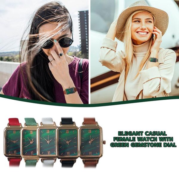 wristwatches women's square watch 2021 fashion sports quartz stainless steel classic business ladies green dial, Slivery;brown
wristwatches women's square watch 2021 fashion sports quartz stainless steel classic business ladies green dial, Slivery;brown